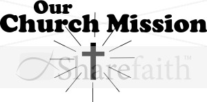 Our Church Mission with Cross silhouette