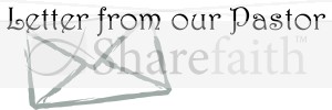 Letter From Our Pastor with large Envelope