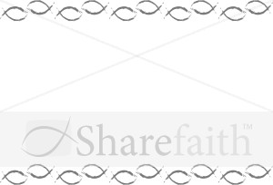Brushstroke Christian Fish Top and Bottom