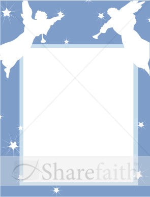 Blue Star Frame with Angel Cut Outs