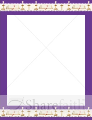 Purple%20Frame%20with%20Bibles,%20Crosses%20and%20Candles