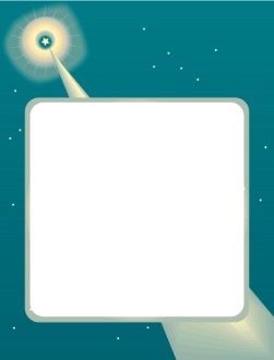 Star and Beam of Light Frame