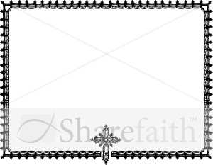 Ornate%20Black%20and%20White%20Cross%20Horizontal%20Frame