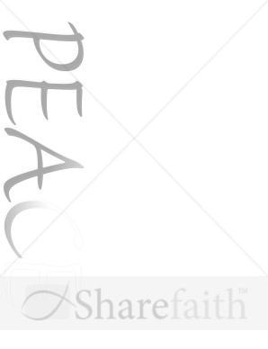 Vertical Peace Word Art
