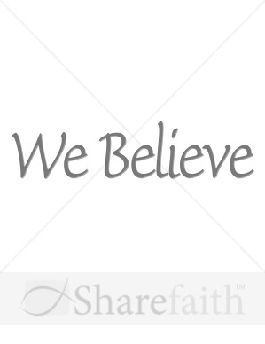 Simple Lettering We Believe