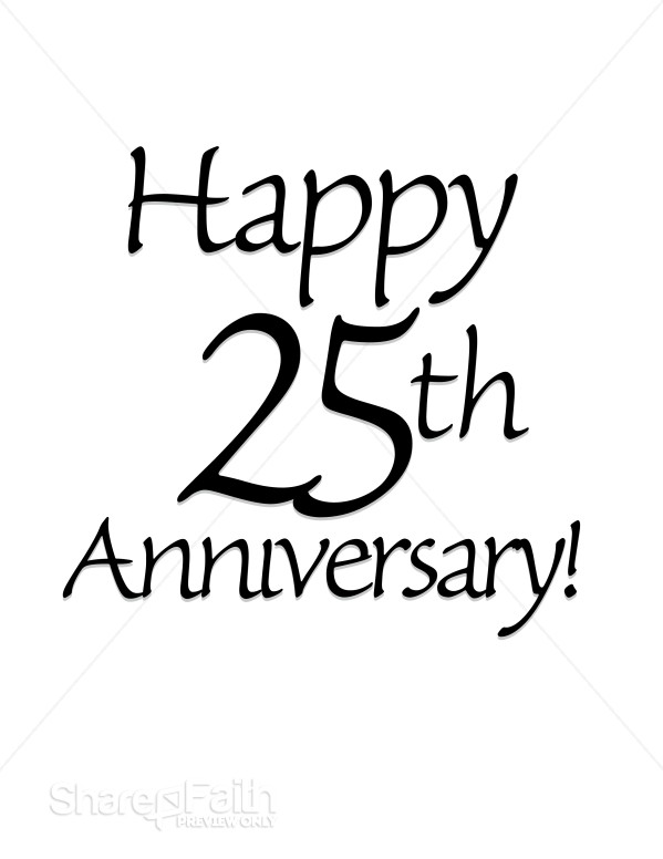 Happy 25th Anniversary! Wordart