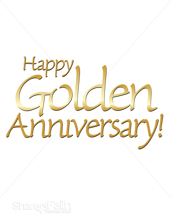 Happy Golden Anniversary words