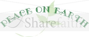 Peace on Earth with Green Leaf