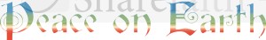 Peace On Earth Rainbow Word Art