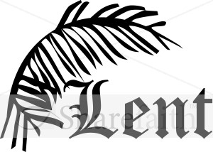 Lent text and Palm Leaves
