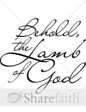 Behold%20the%20Lamb%20of%20God%20Flowing%20Script