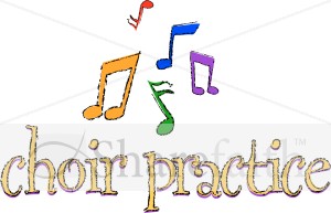 Choir Practice with Musical Notes