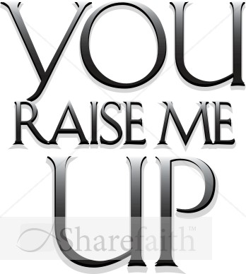 You Raise Me Up Gradient Lettering
