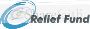 Blue Hurricane Symbol with Relief Fund