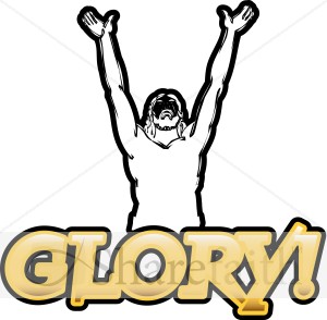 Gold Glory with Brushstroke Praise Man