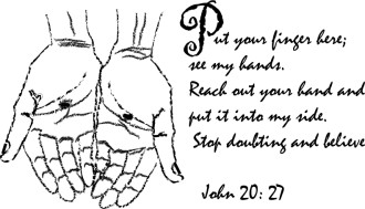John 20:27 with Christ's Hands