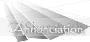 Grayscale Annunciation with Rays