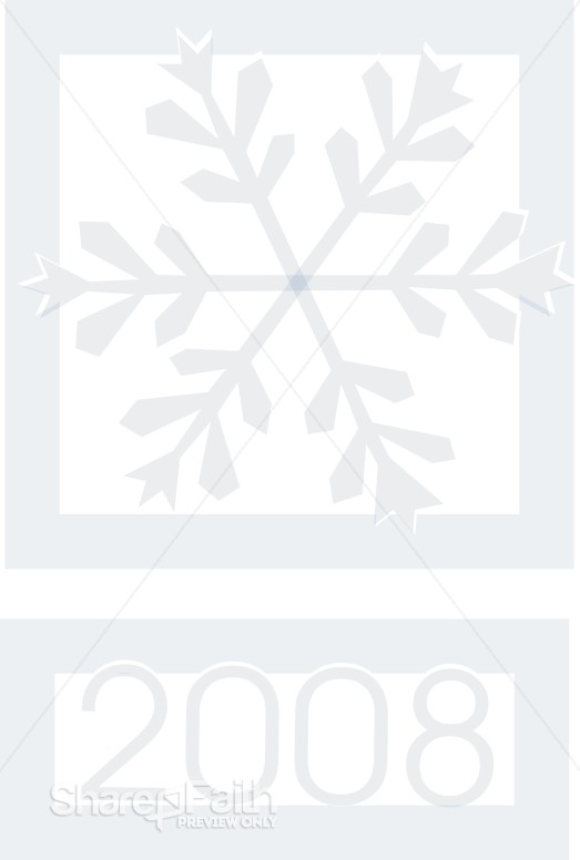 Pastel Snowflake with 2008