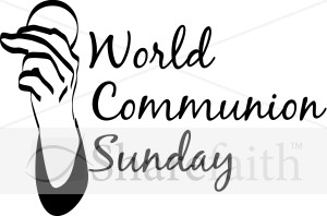 World Communion Sunday Script with Hand and Wafer