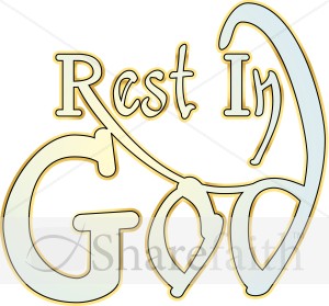 Rest in God Gold and Blue