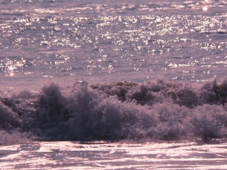 Purple Waves Crashing