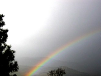 Rainbow Arches Through the Storm