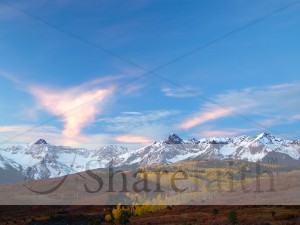 Winter Mountains Against Scenic Sky