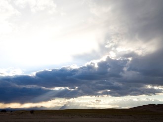 Heavenly Sky with Gray Clouds