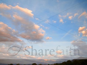Big Sky with Peach Clouds