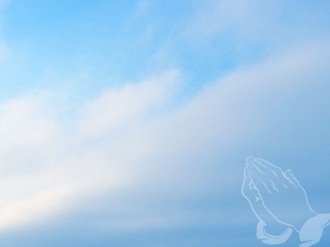 Blue Sky with Praying Hands