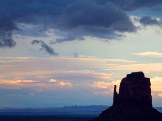 Rock Monument Sunrise with Clouds
