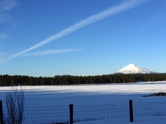 Mt. McGloughlin   Blue Winter Mountain