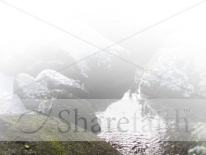 Snowy Creek Faded Background