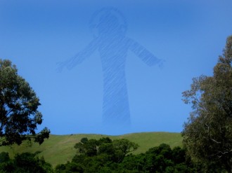 Blue Sky with Ascending Jesus