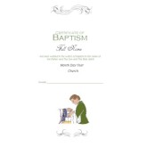 Baptism Certificate with Fountain