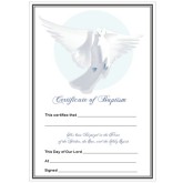 Baptism Certificate with Flying Dove