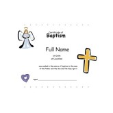 Cute Certificate of Baptism