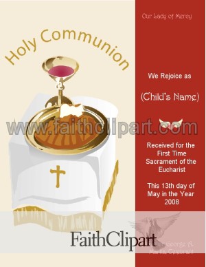 Holy Communion Table Certificate
