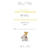 Certificate of First Communion Gold