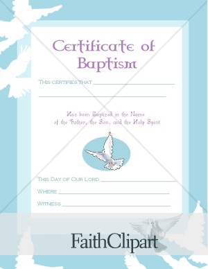 certificate of baptism