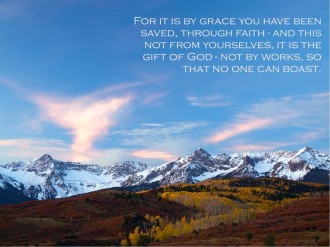 Mountain Sky Slide with Verse from Ephesians