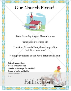 Church Picnic and Barbecue Flyer