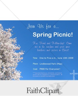 Dogwood Spring Picnic Invitation