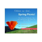 Red Wildflower Spring Picnic Invitation