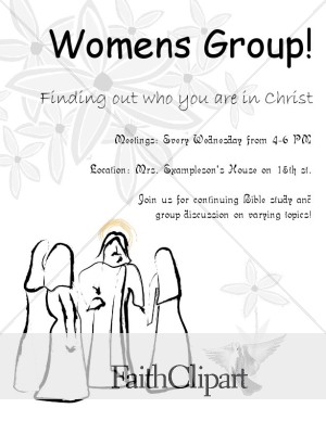Womens Group Floral Flyer with Jesus