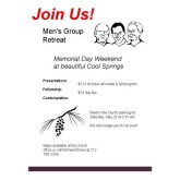 Join Us Mens Group Retreat Flyer