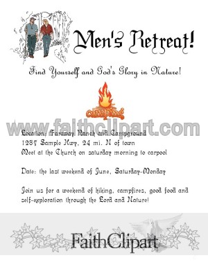 Mens Retreat Camping Flyer