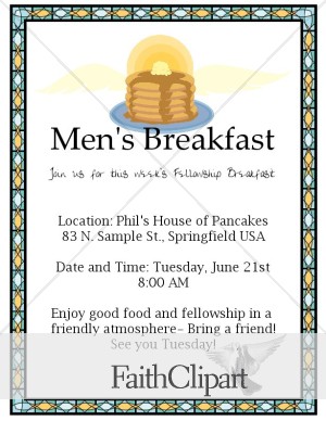 Mens Pancake Breakfast Flyer