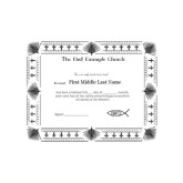 Palm Border Ordination Certificate