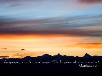 Inspirational Sunset Slide with Matthew Quote